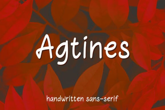 Agtines: The Perfect Handwritten Font for Your Next Campaign