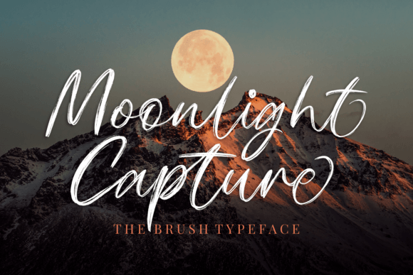 Discover Moonlight Capture: A Dazzling Script Font for Crafters