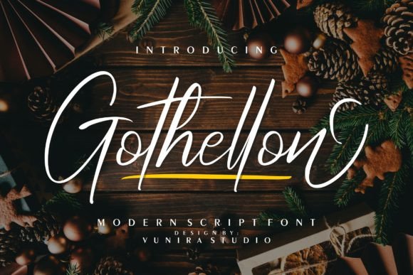 Discovering Gothellon: A Refined Script Font for Branding