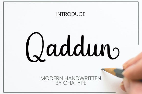 Qaddun: A Handwritten Font for Elegant Branding
